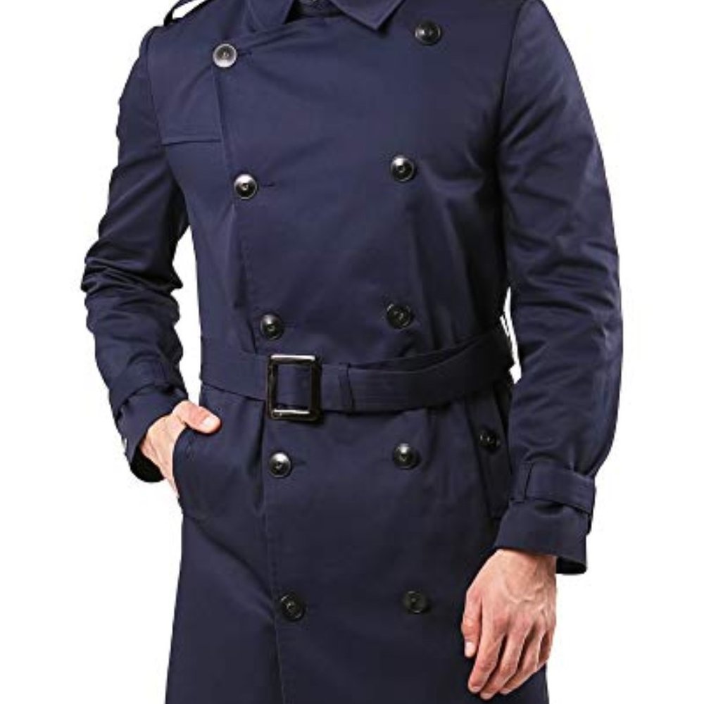 Mens Trench Raincoat Fall Light Jackets for Men